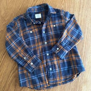 Crewcuts long-sleeve flannel button-down shirt size 5